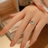 Half Carat Moissanite Sterling Silver Round Rose Ring Arya